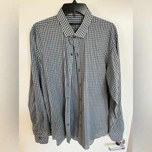Zachary Prell button down shirt size large blue and grey